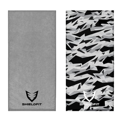 Antibacterial Gym Towel: Grey Camo